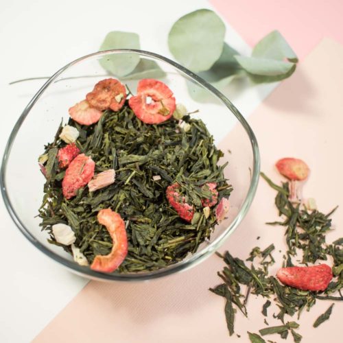 PAUSE MODERNE - Box minutieuse - Origami fruitée thé vert fraise rhubarbe