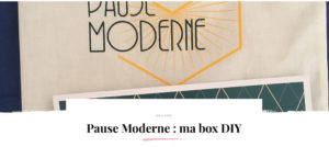 PAUSE MODERNE - article cleinte sur la box_