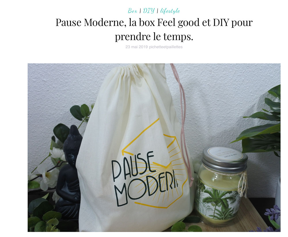 PAUSE MODERNE - Article unboxing box naturelle_