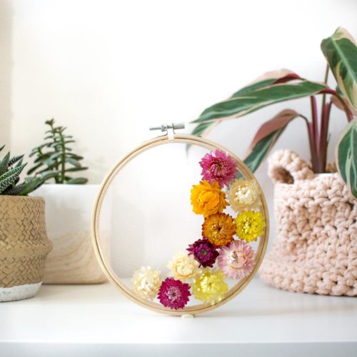 Kit DIY – Fabriquer son tambour à broder fleuri