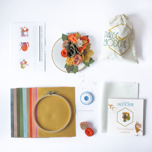 Kit DIY – Créer son bouquet fleurie en feutrine