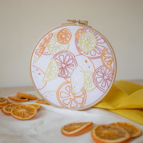 Kit DIY broderie – Les agrumes en folie