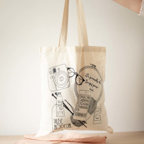 PAUSE MODERNE - Tote bag Je prends du temps pour moi (1 sur 1) copie