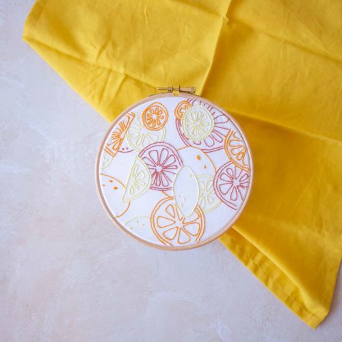 Kit DIY broderie – Les agrumes en folie