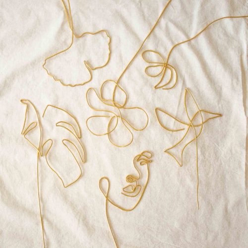Kit DIY – Réaliser des décorations en fil de fer or