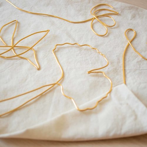 Kit DIY – Réaliser des décorations en fil de fer or