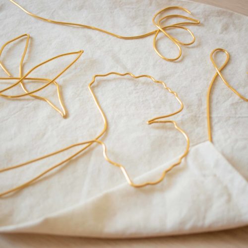Kit DIY – Réaliser des décorations en fil de fer or