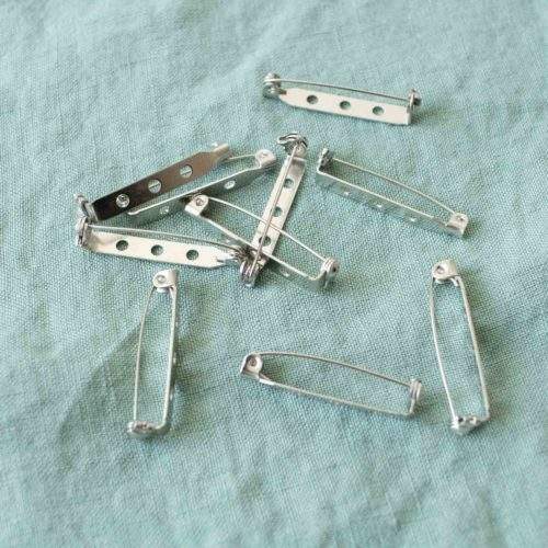 Lot 10 broches Argent